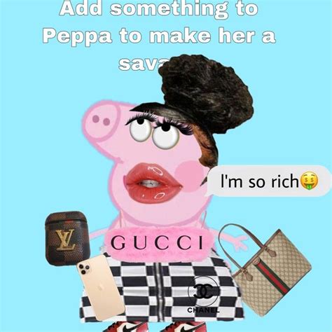 gucci peppa pig fake|peppa pig richard rabbit.